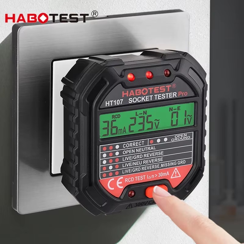 Power Tools Uk Review - Testeur de Prises Numérique HABOTEST HT107