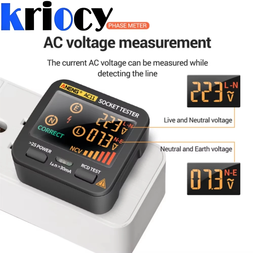 Power Tools Uk Review - ANENG-Testeur de prise intelligente numérique AC11,