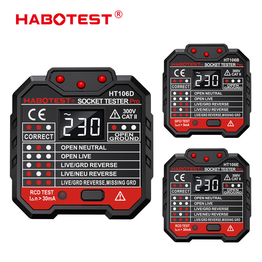 Power Tools Uk Review - HABOTEST HT106 Testeur de Prise Numérique