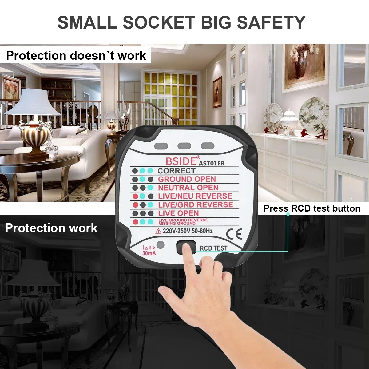 Prise de Test RCD GFCI, prise  - Power Tools Uk Review avis et prix