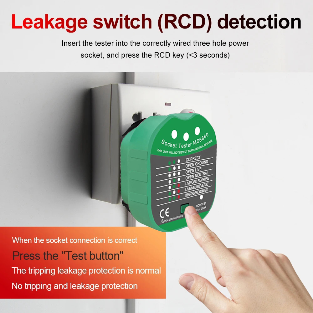 Détecteur de prise RCD, testeu - Power Tools Uk Review avis et prix